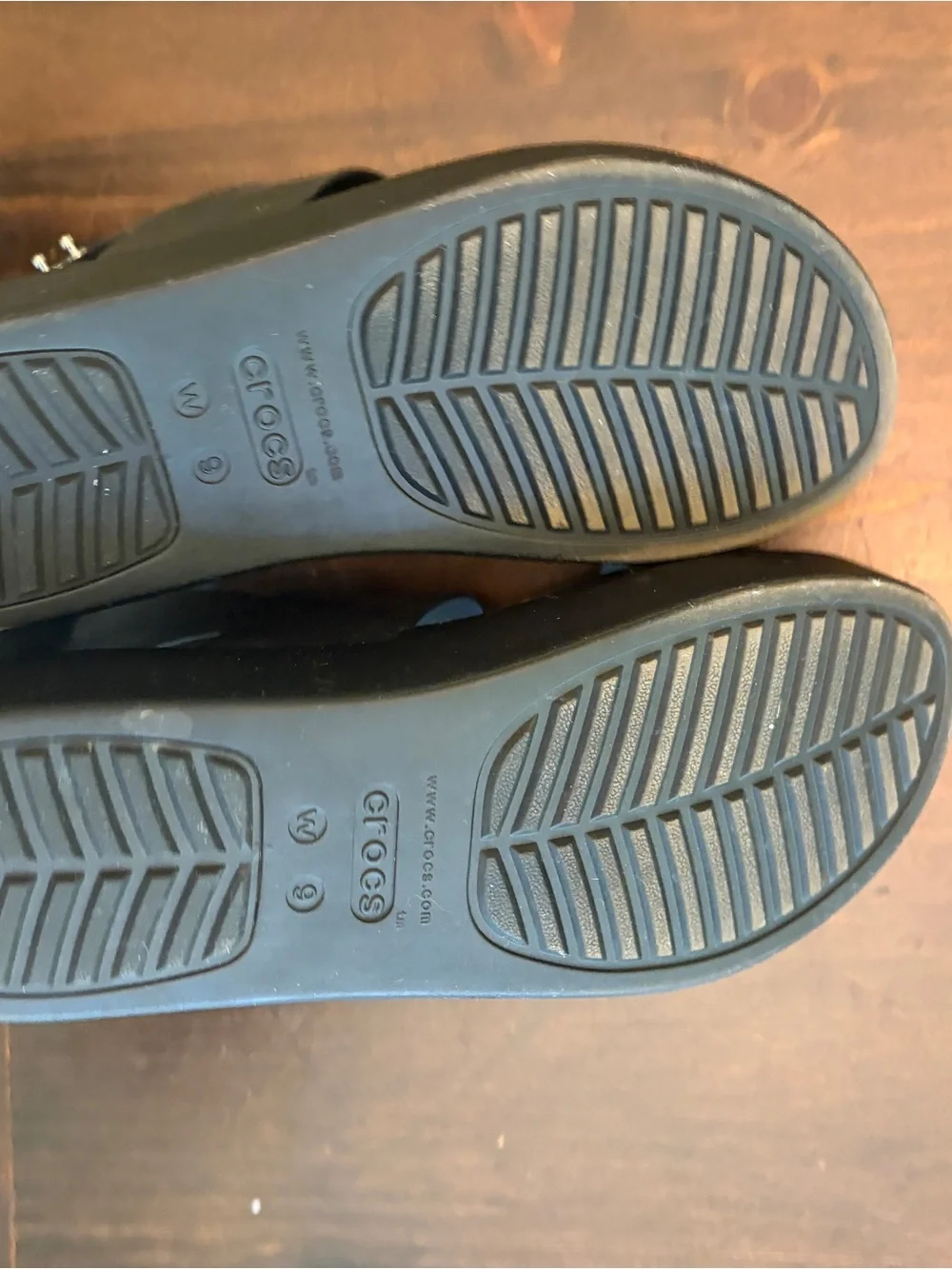 Crocs Black Platform Sandals